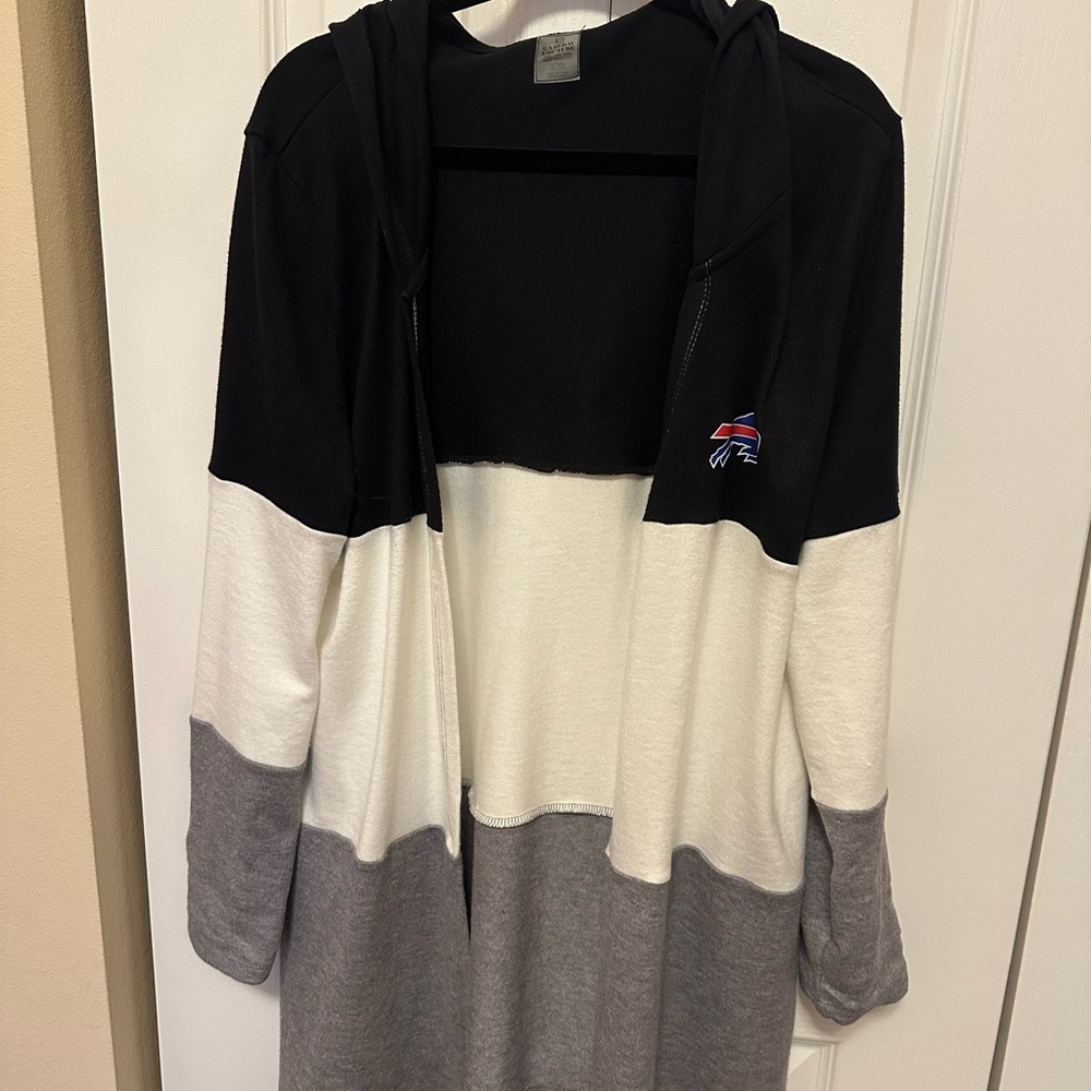 NFL Black, White, and Gray Women's Cardigan
